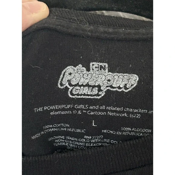 Powerpuff Girls And Villains Graphic T-shirt Women L Black Short Sleeve Anime - Picture 3 of 3